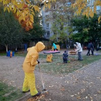 Осенний субботник в нашем детском саду